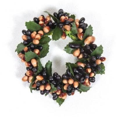 Bougeoir Rice Berry, noir - Tan Accents pour la vente par KMI International Corp.