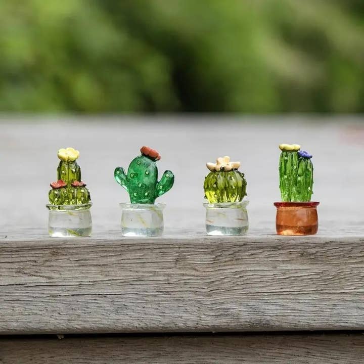 Moderny - Wholesale Decorative Figurine - Miniature Cactus Statue (4 pcs)