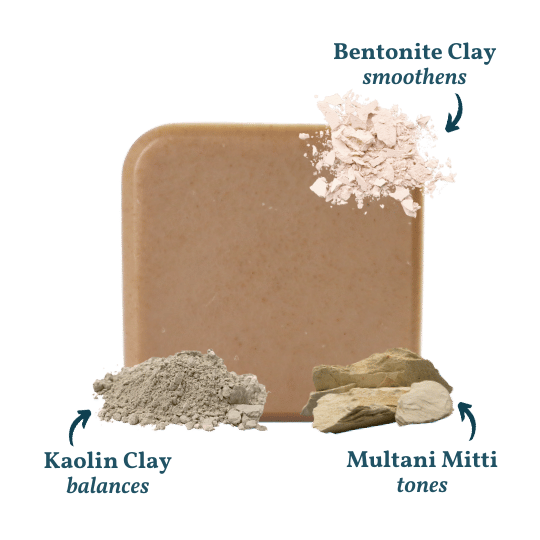 Indo Naturals - Wholesale Bar Soap - CLAY BATH: Body Wash - Probiotic Soap Bar1