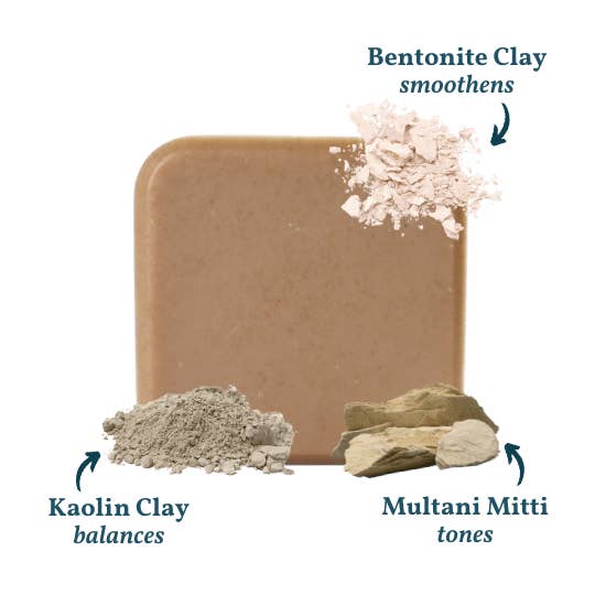 Indo Naturals - Wholesale Bar Soap - CLAY BATH: Body Wash - Probiotic Soap Bar1