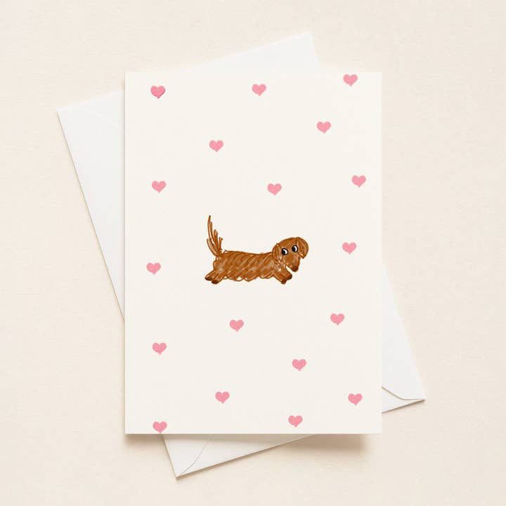 "Doxie Hearts” Valentine's Cards for wholesale by Rue 32