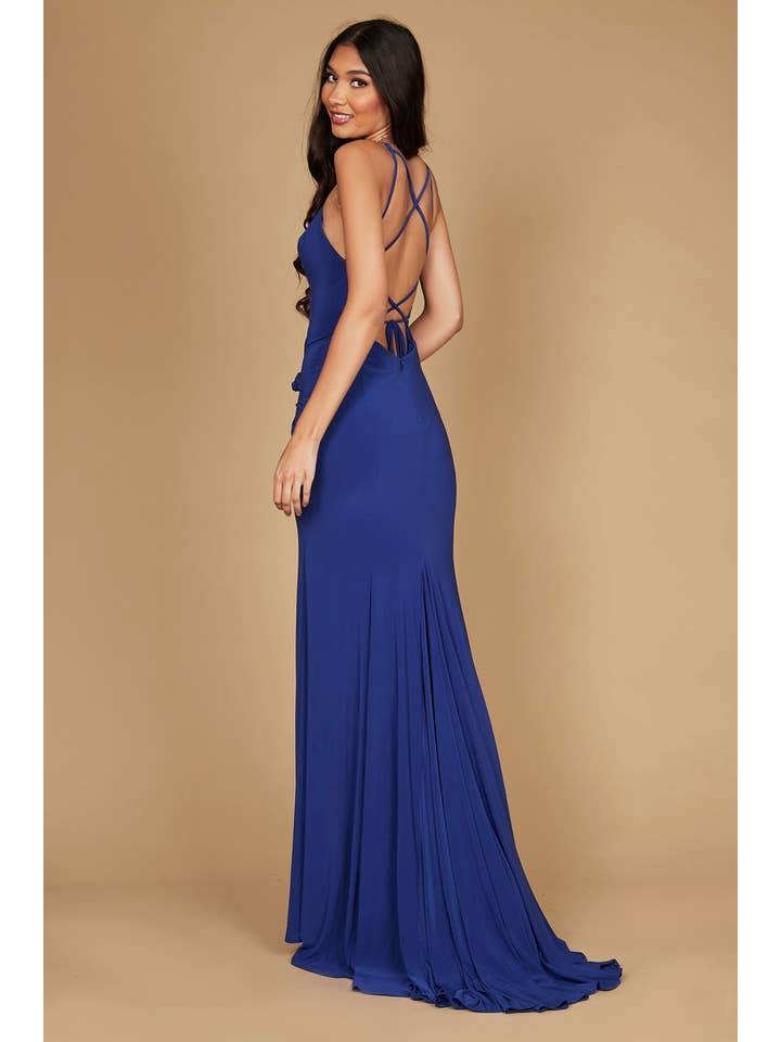 Kos Couture - Wholesale Gown - Women's - Long Fitted Open Back Jersey Prom Dress Wholesale5