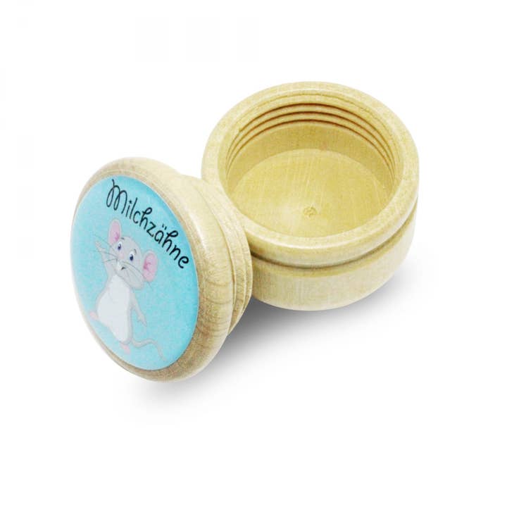 GICO Spielwaren - Wholesale Wood Toy - Kids - Milk Tooth Box Mouse Made of Wood With Screw Cap 44 mm2