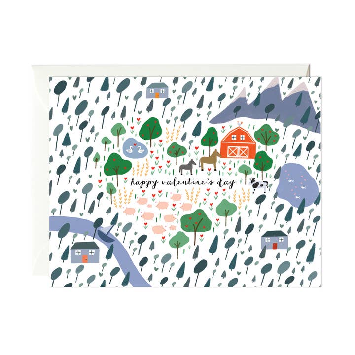 Paula & Waffle - Wholesale Valentine's Day Card - Farm Valentine's Day Card0