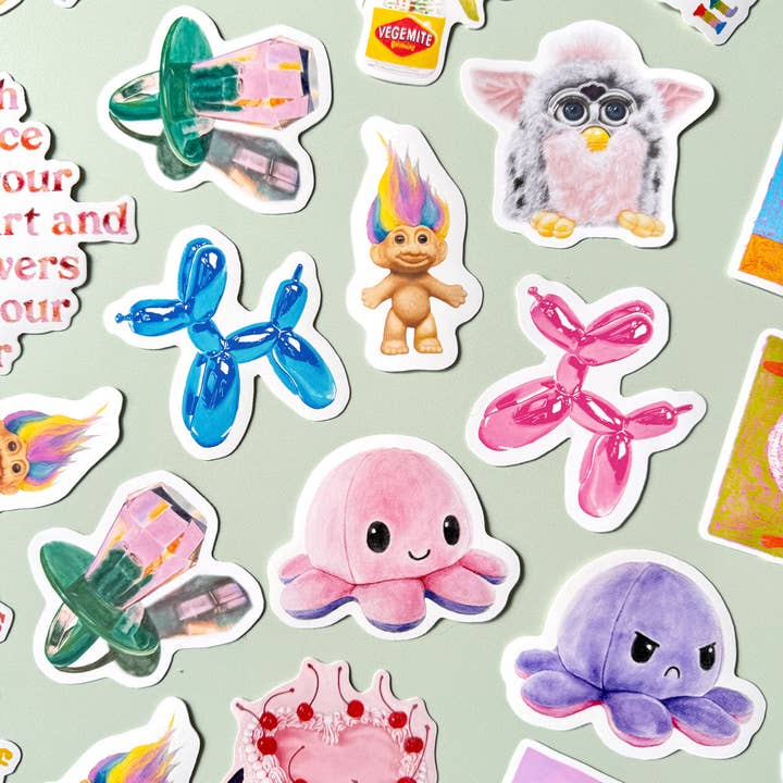 Julia Ockert - Wholesale Sticker - 90s Retro Furby Toy Glitter Y2K Vinyl Sticker