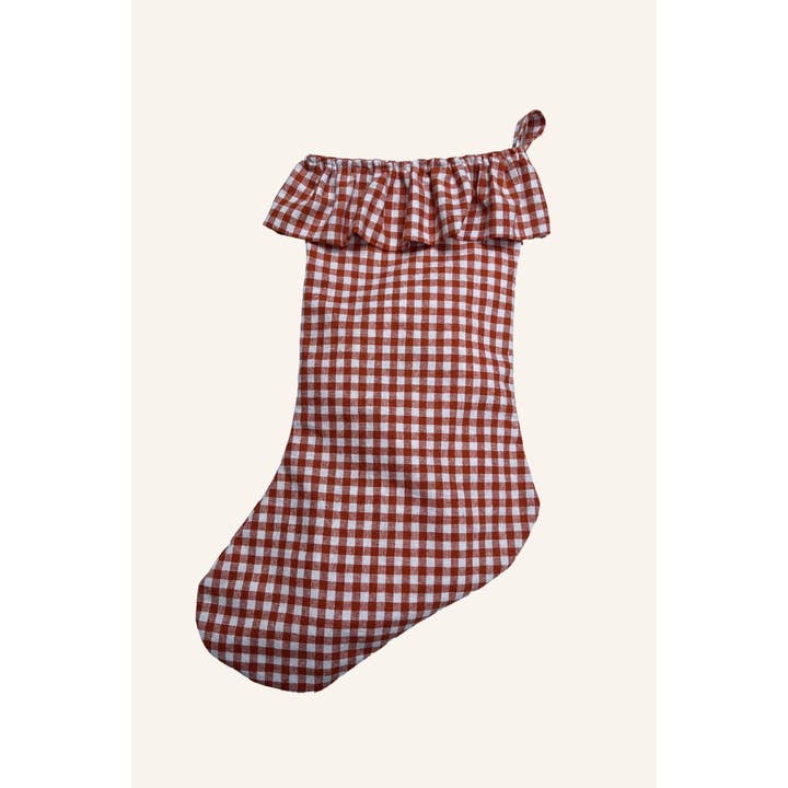 Walker Home – wholesale Holiday Stocking – Christmas Stocking - Festive Red Gingham