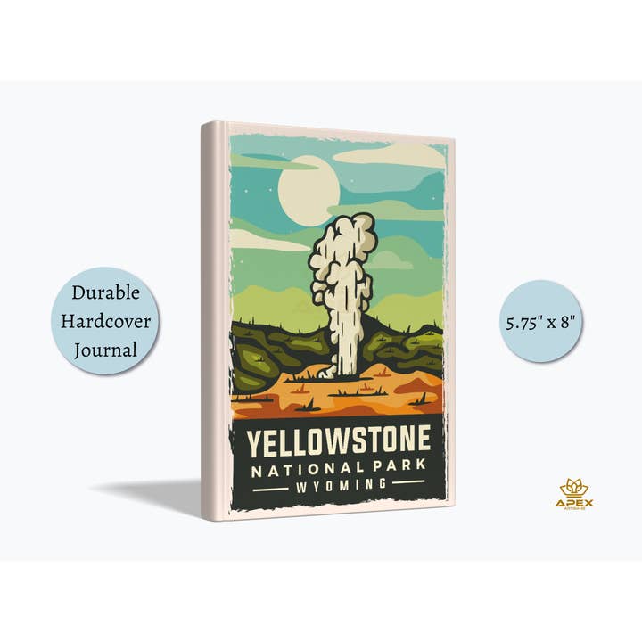 Yellowstone Park resedagbok, Wyoming semester anteckningsbok för wholesale av Apex Artisans