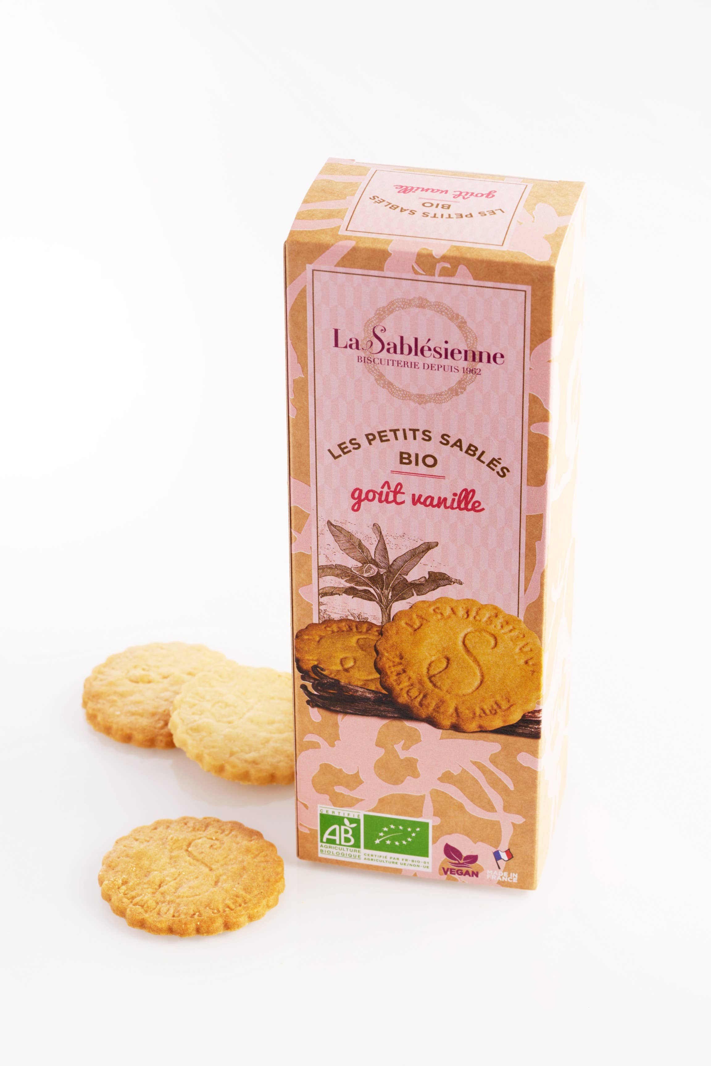 LA SABLESIENNE - Wholesale Cookie - Organic & vegan cookies with vanilla - 110g box
