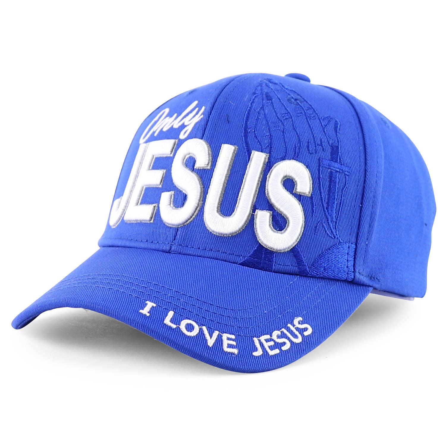 Trendy Apparel Shop - Wholesale Baseball Cap - Unisex - Only Jesus Praying Hand Embroidered Christian Ball Cap3