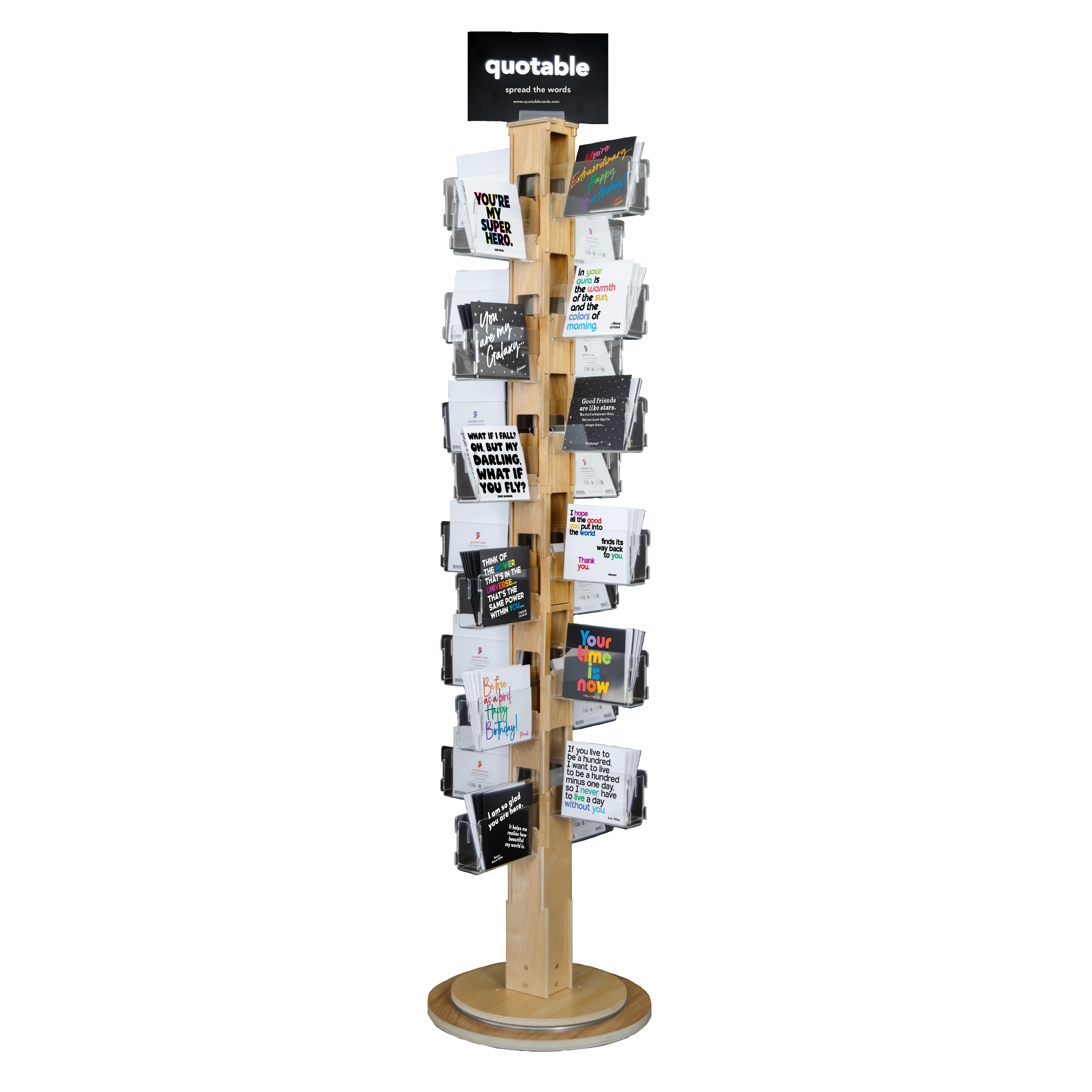 Quotable - Wholesale Retailer Display - Paper & Novelty - Displays - R048 - 48-pocket Card Floor Display0