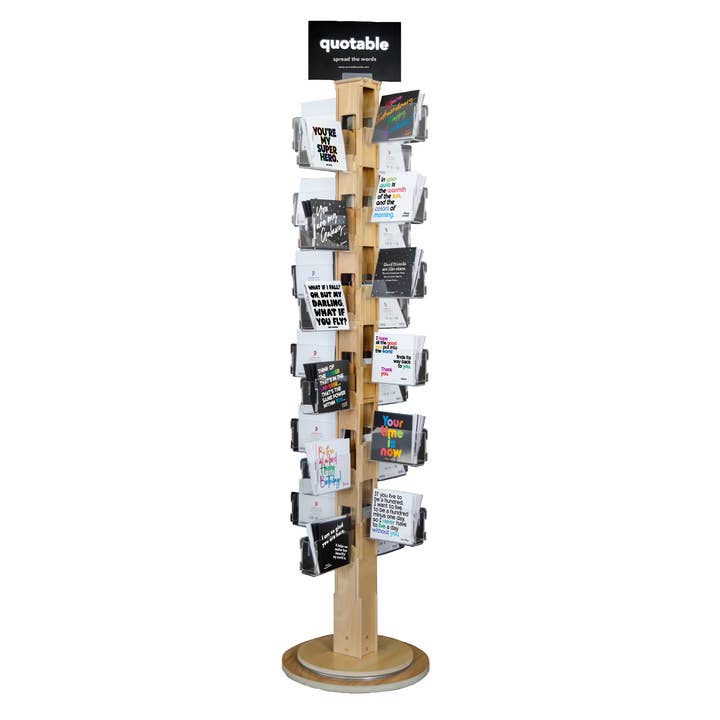 Quotable - Wholesale Retailer Display - Paper & Novelty - Displays - R048 - 48-pocket Card Floor Display