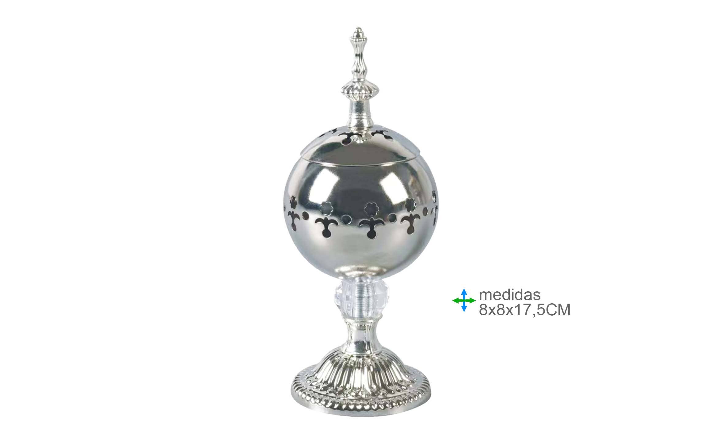 Esoterica Arte - Wholesale Incense Holder - Queimador Inc. Metal 8x8x17.5cm0