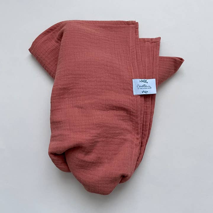 Marsala plain maxi swaddle for wholesale by Carotte & Cie