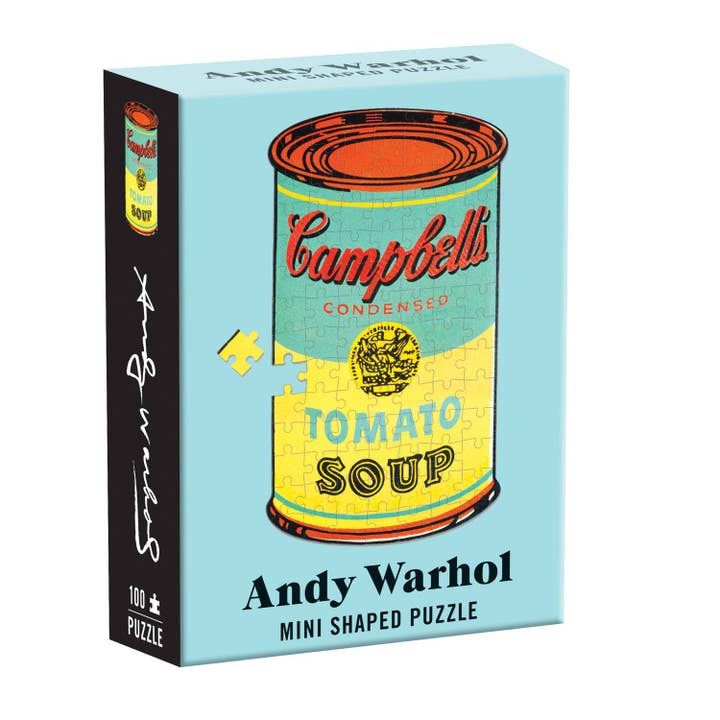 Chronicle Books - Wholesale Puzzle - Adult - Andy Warhol Campbell's Soup 100 Piece Mini Shaped Puzzle