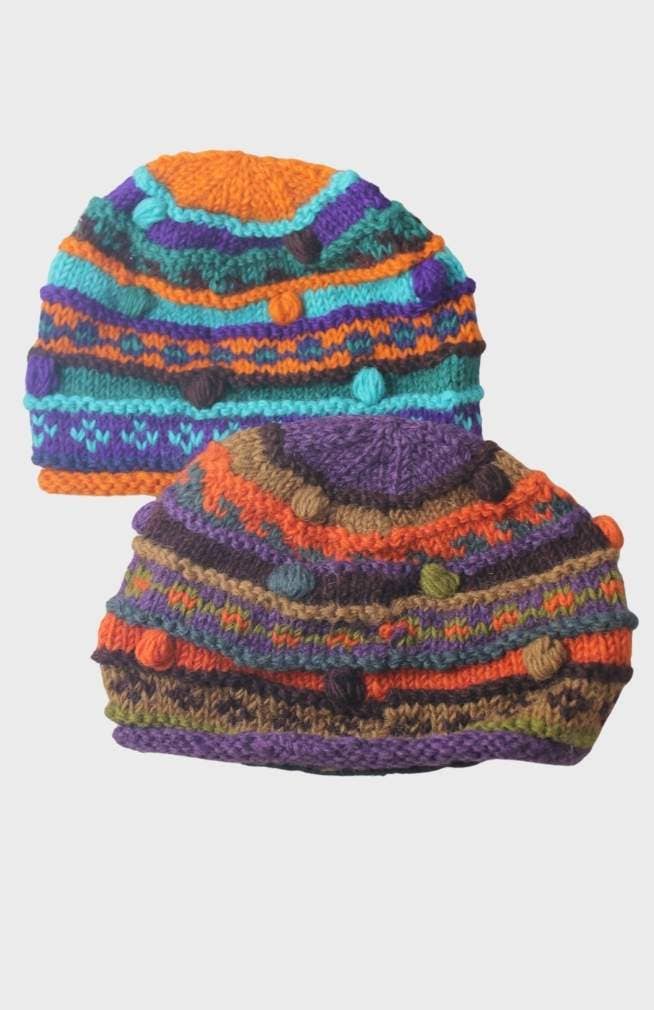 Ganesh Himal Trading – wholesale Beanie – Women's – Wool Knit Babble Hat, fleece lined4