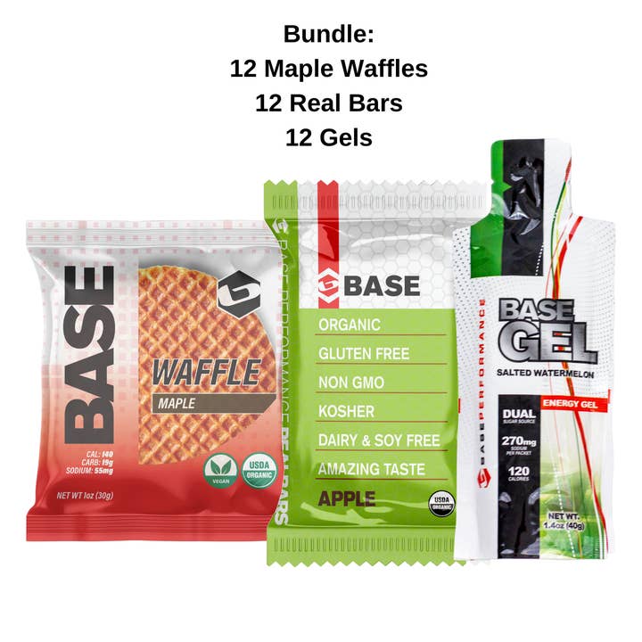 12 gel + 12 barrette + 12 waffle (acero) per la vendita all'ingrosso da parte di BASE Performance