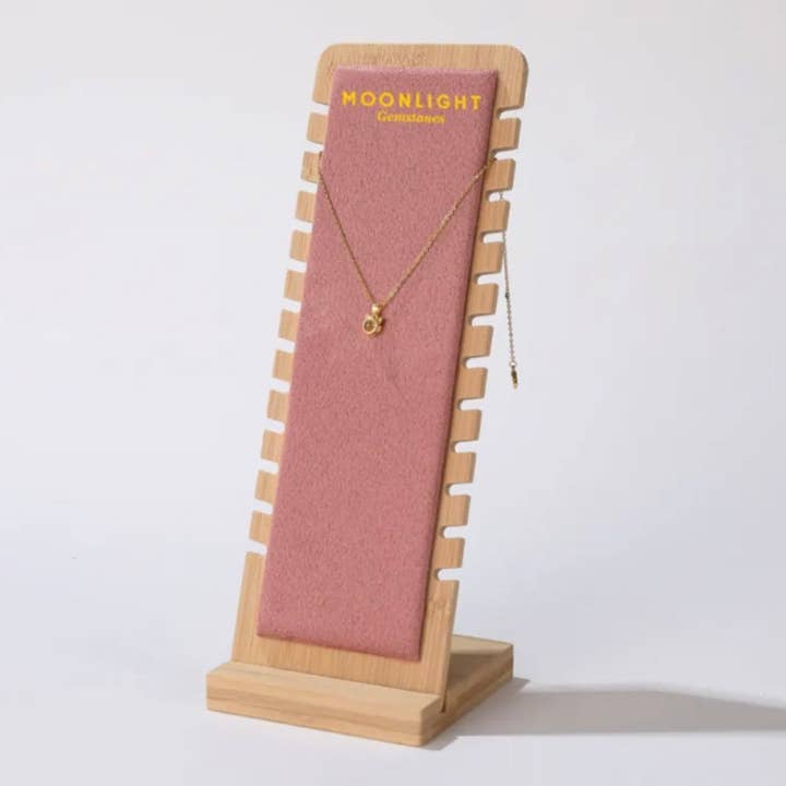 Moonlight Gemstones - Venta al por mayor Soportes y estantes de exposición de joyas - Expositor para 12 collares, organizador de joyas elegante y funcional
