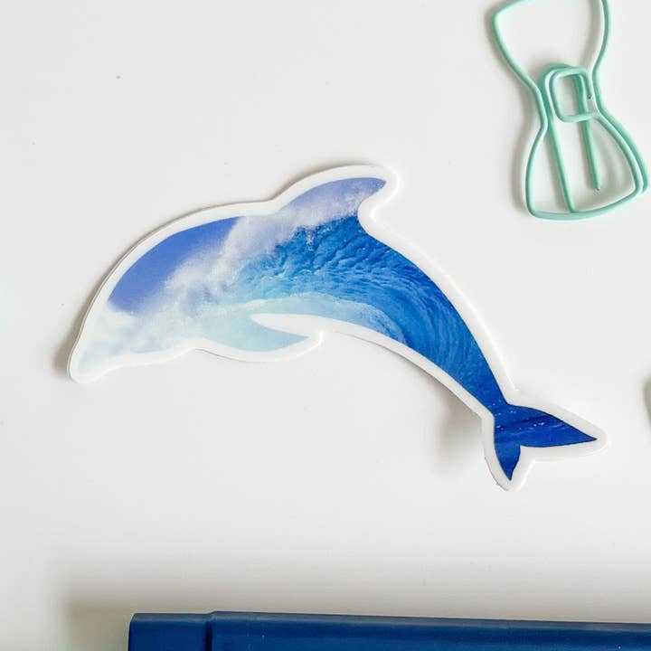 Dolphin In the Sea Sticker for wholesale by BambooByTundra