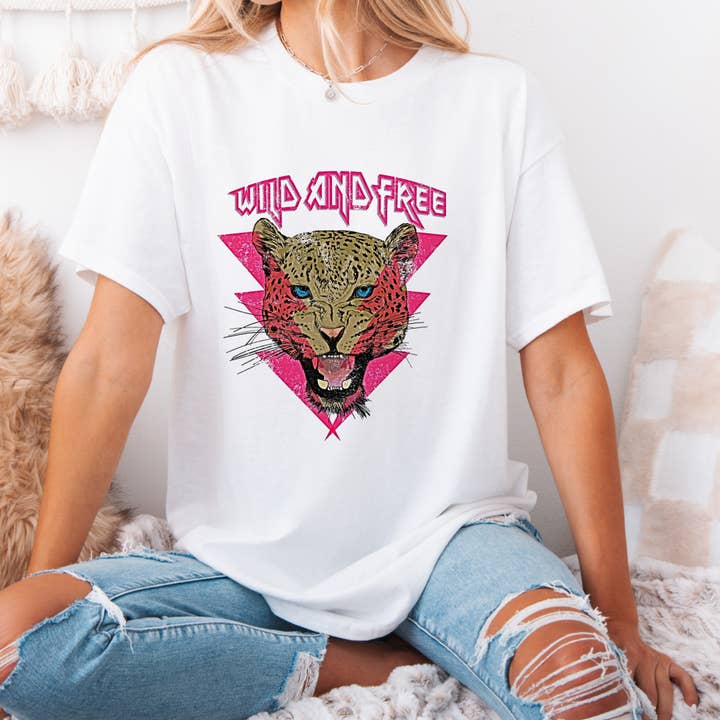 Wild and Free Graphic Tee #1812 for wholesale by Urban Edge Co.