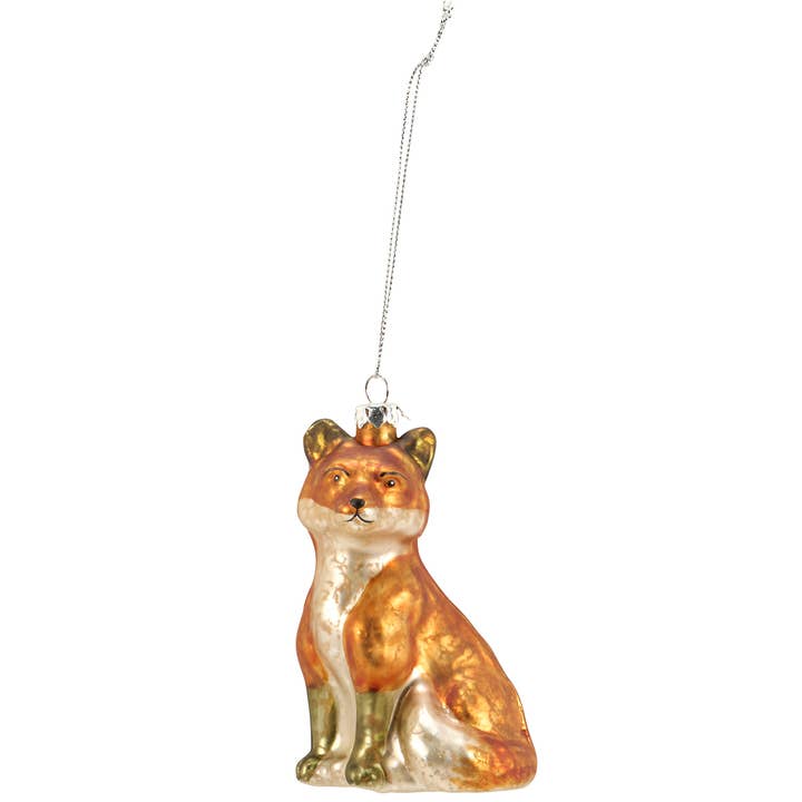 Primitives by Kathy - Wholesale Ornament - Fox Glass Ornament2