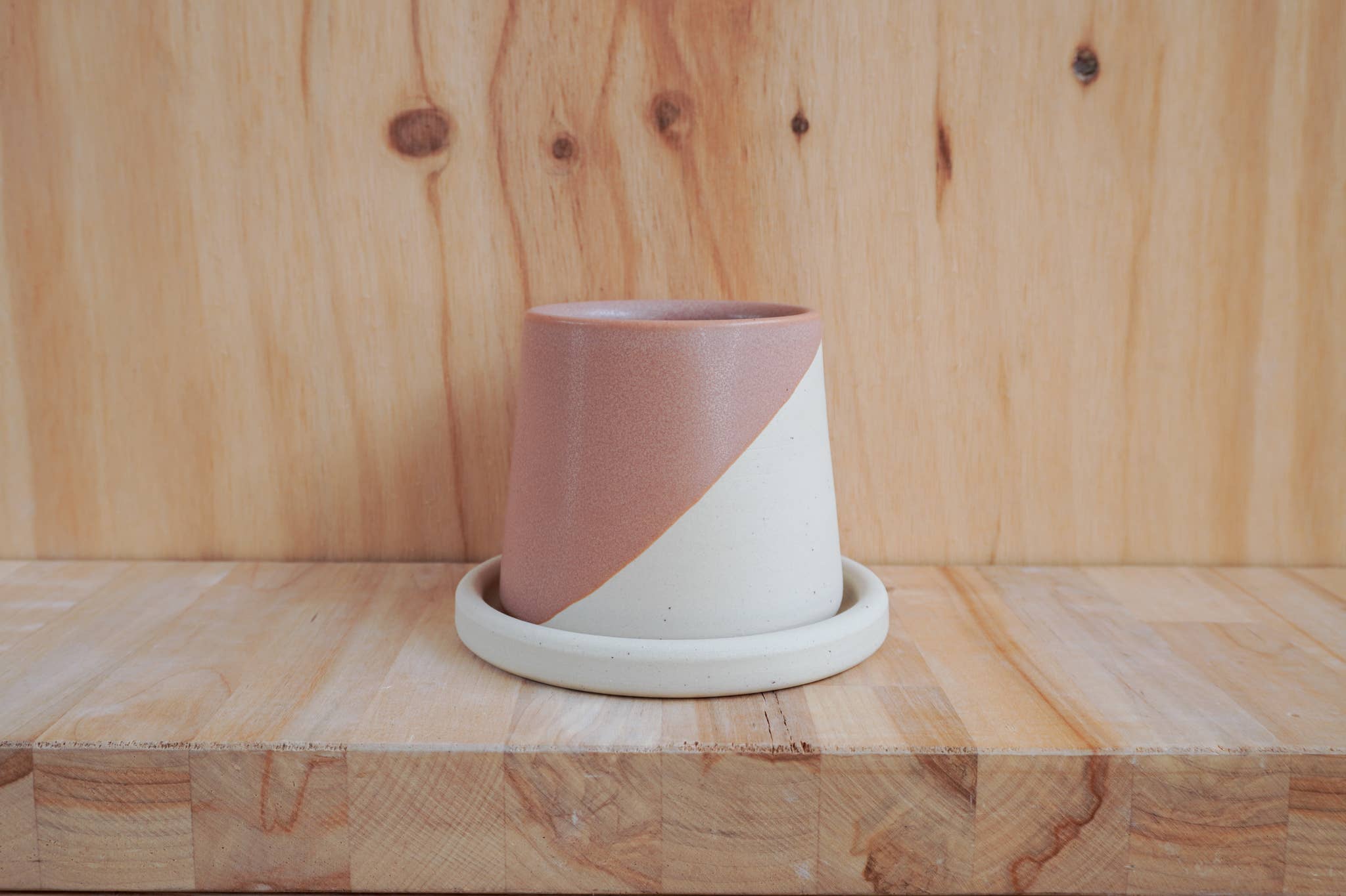 Shelby Page Ceramics - Wholesale Plant Pot - Small Planter with Tray - Core Glazes2