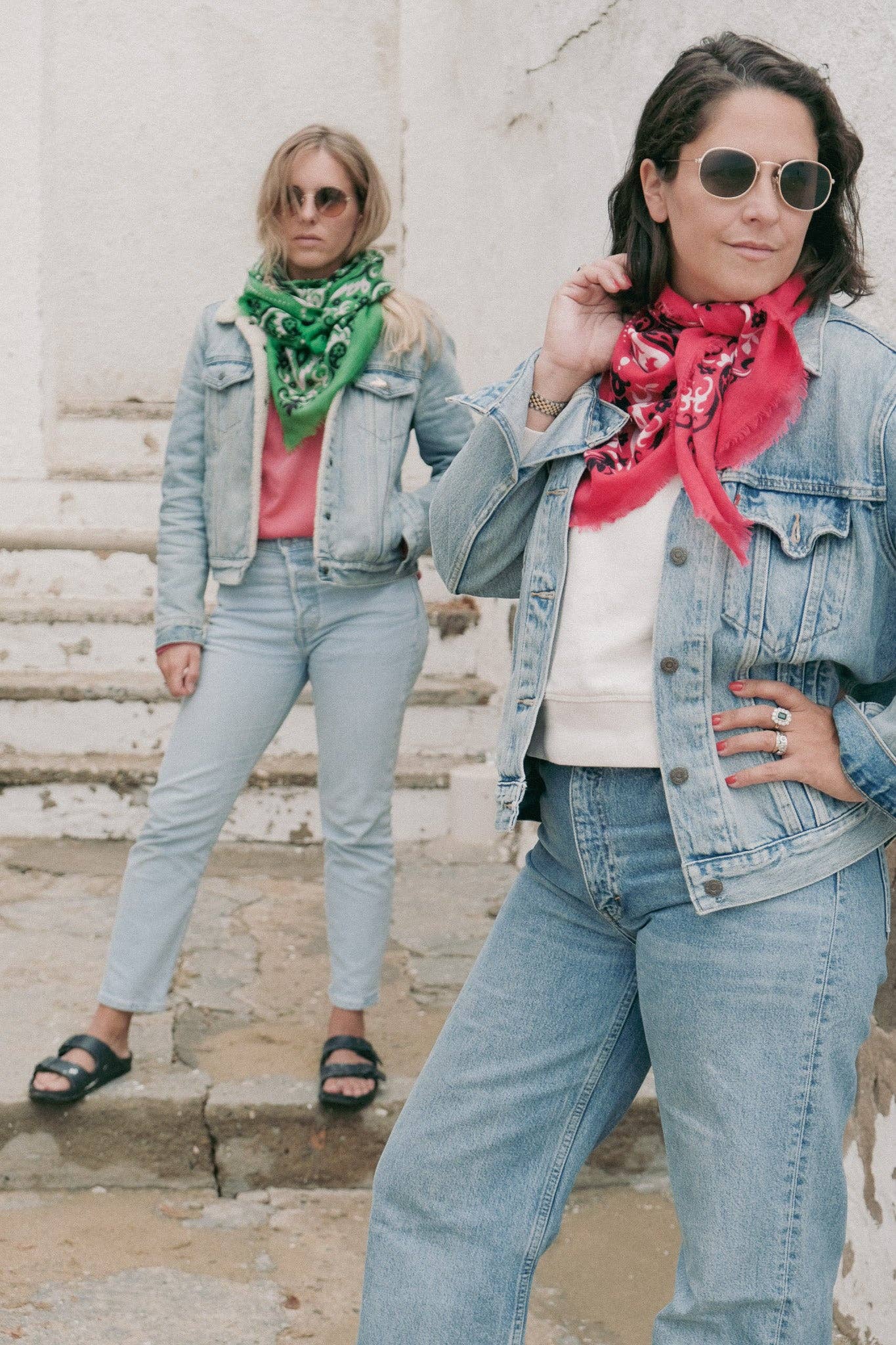 Maison Lecomte Flament - Venta al por mayor Bufanda - Mujer - Pañuelo Cash Large fucsia2