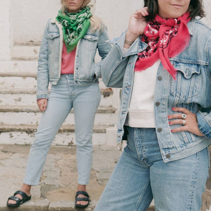 Maison Lecomte Flament - Venta al por mayor Bufanda - Mujer - Pañuelo Cash Large fucsia2