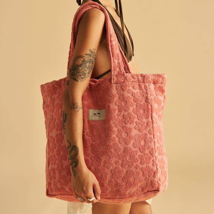 Slowtide - Wholesale Tote Bag - Women's - Ginny Terry Tote Bag - Guava