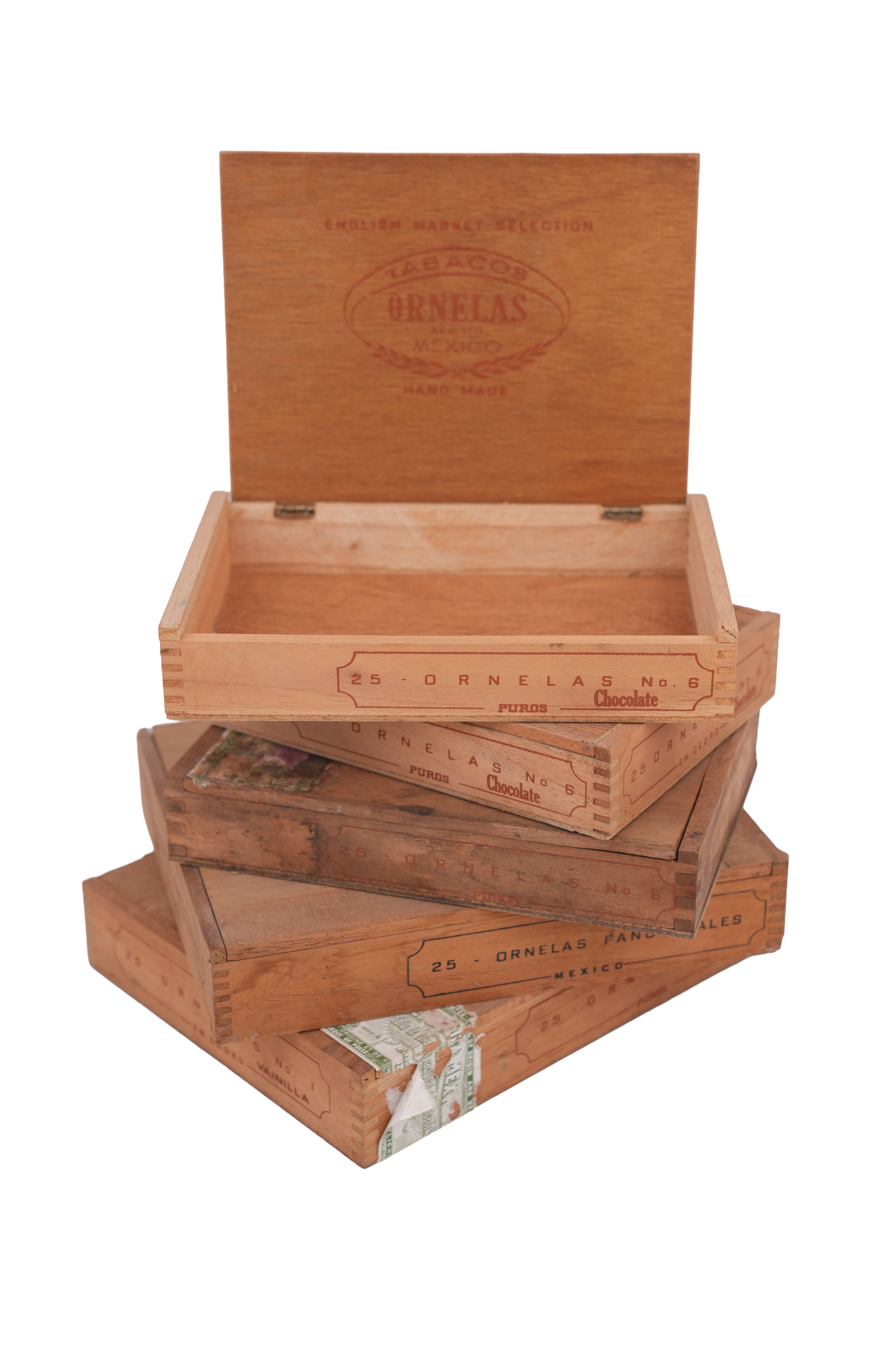 My Amigos Imports – wholesale Decorative box – Vintage Cigar Box-Cedar-Mexico-Original-Assorted Sizes-$64
