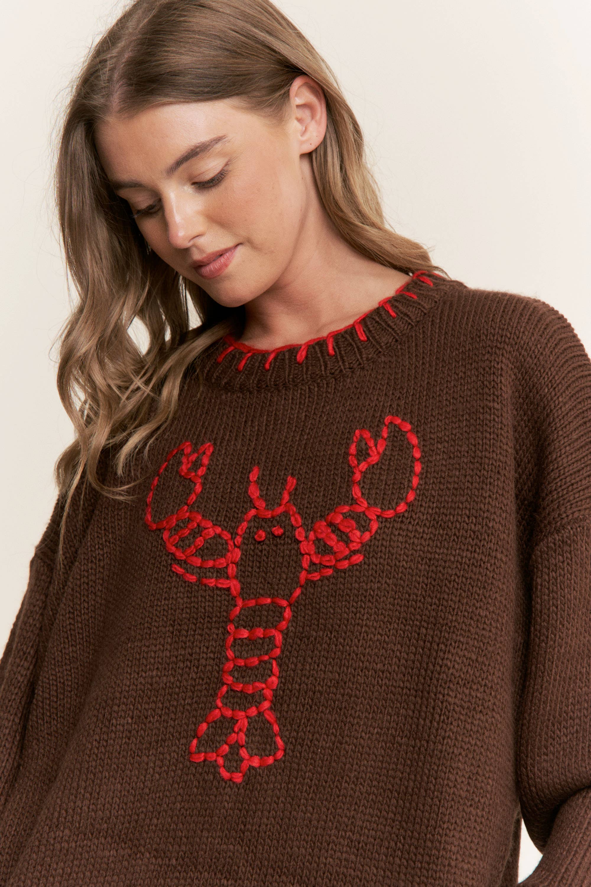 Sweet Generis - Wholesale Knit Sweater - Women's - MY LOVELY LOBSTER CASUAL PULLOVER SWEATER37