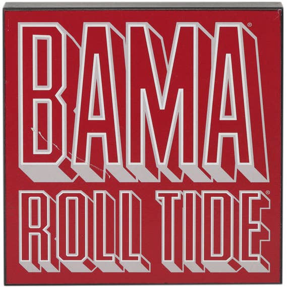 University of Alabama Bama Wood Wall Decor for wholesale by Open Road Brands, LLC