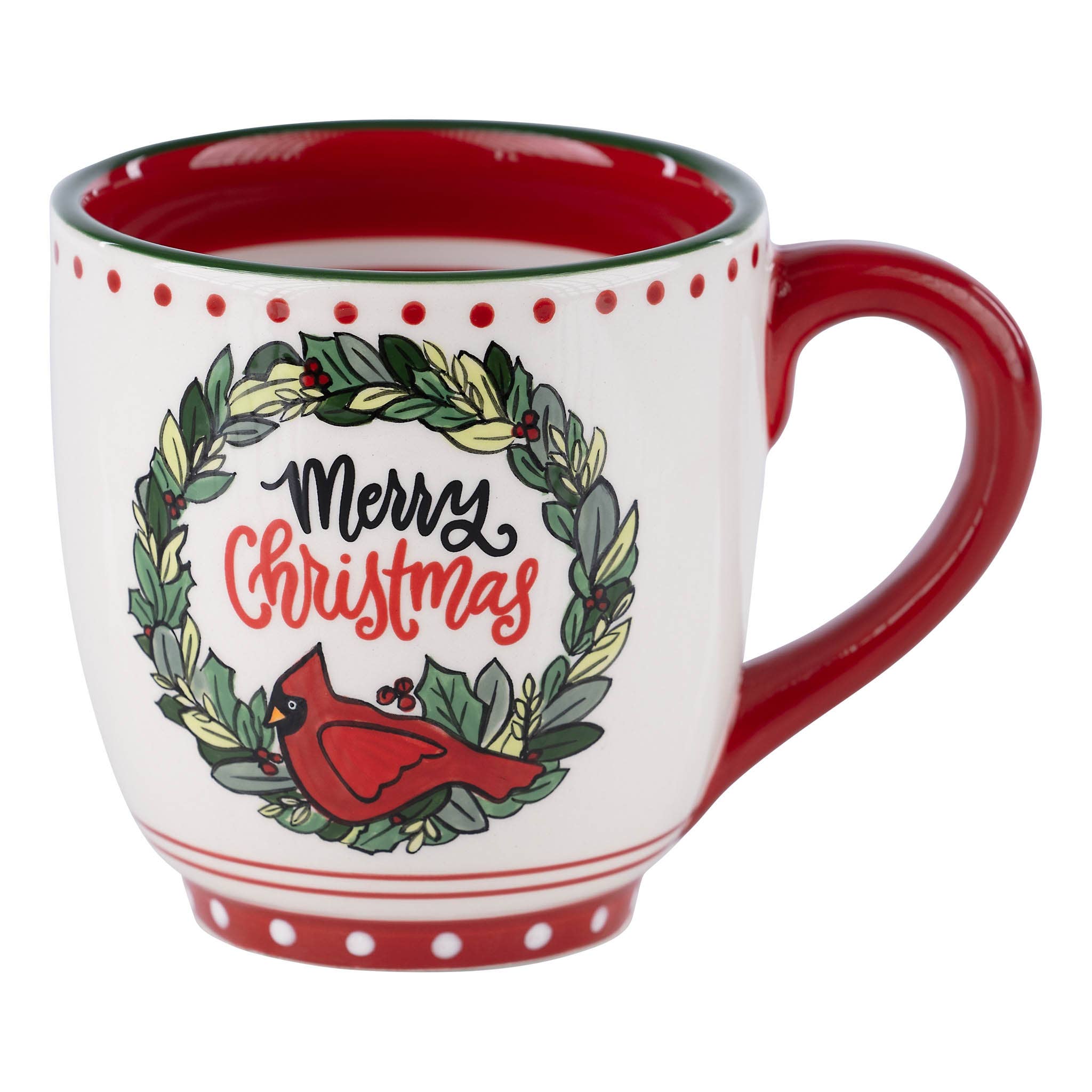 Glory Haus - Wholesale Coffee Mug - Wreath Red Bird Mug1