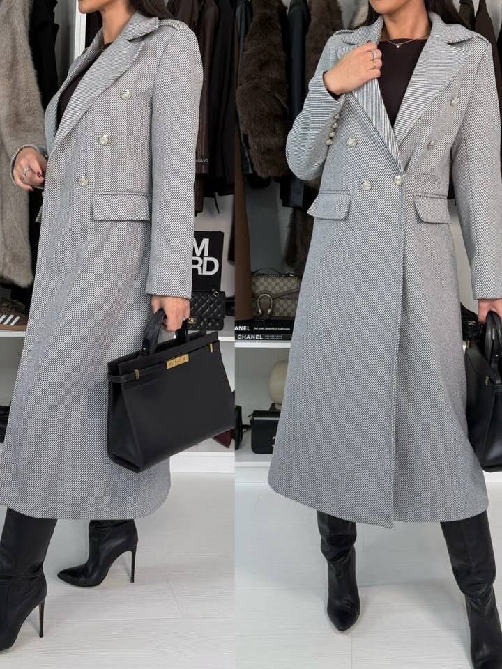 ESTEE BROWN – wholesale Rock - Dam – Kappa med guldknappar - 7390