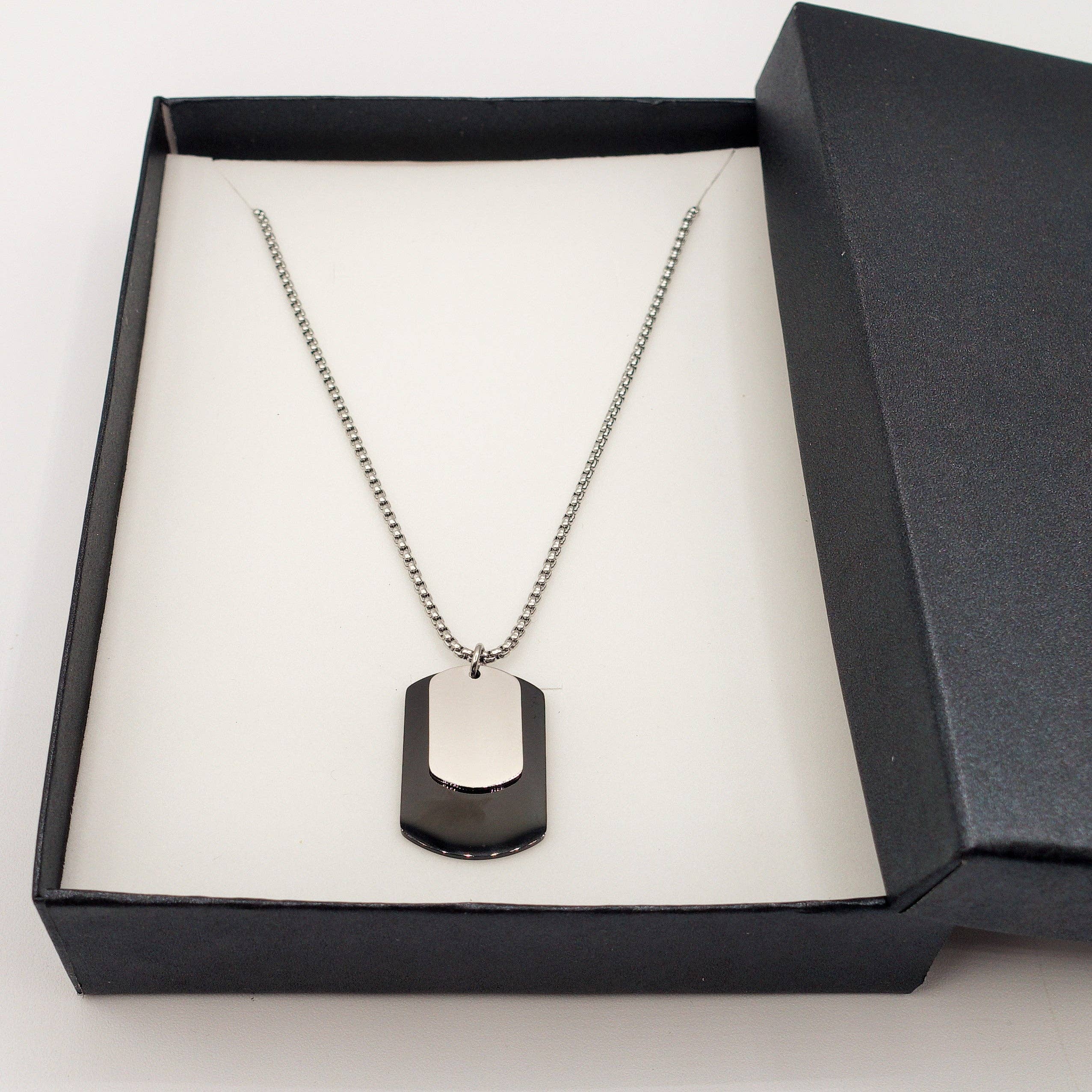Collana pendente TARGHETTA MILITARE uomo ACCIAIO for wholesale on Faire1