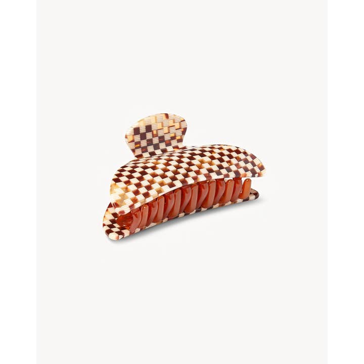 MACHETE - Wholesale Hair Clip - Women's - Midi Heirloom Claw in Tortoise Checker2