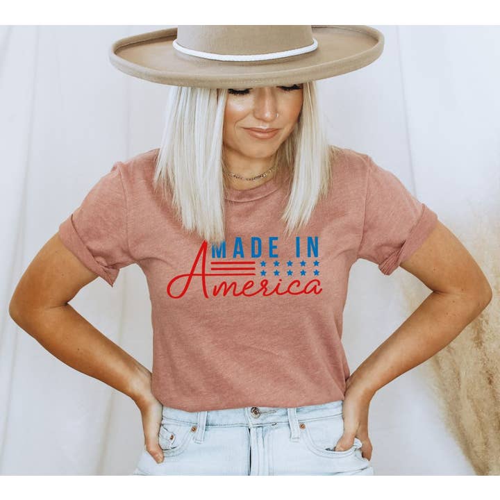 KM Clothing - Vente T-shirt sérigraphié – femme - T-shirt Made In America | Chemise graphique
