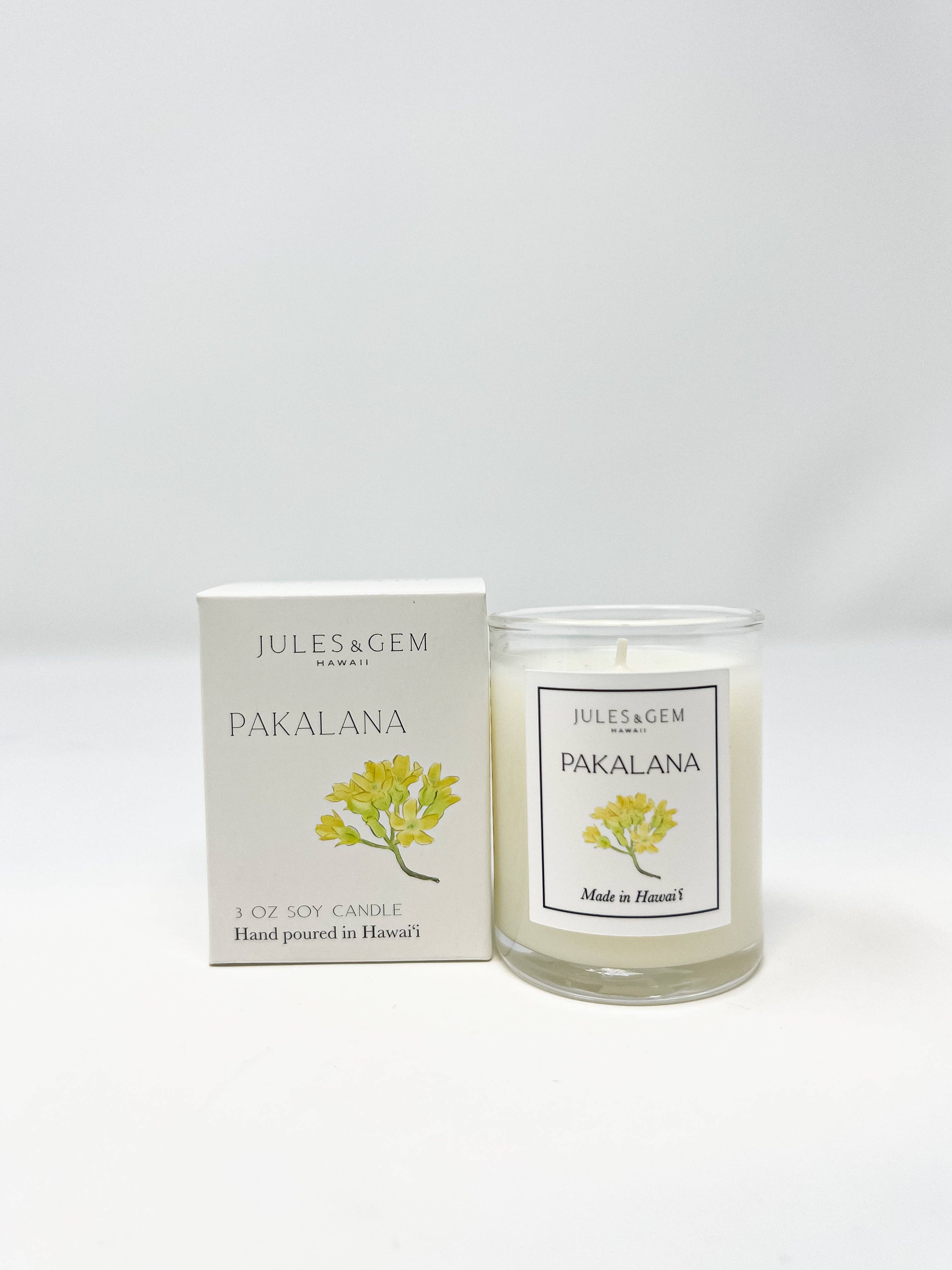 Jules and Gem Hawaii - Wholesale Jar/Filled Candle - Pakalana 3 oz Candle1