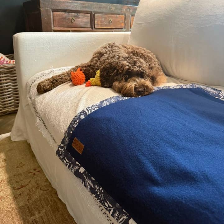 DOGUE - Wholesale Pet blanket – Cat/dog - DOGUE Wildflower Fleece Dog Blanket Navy3