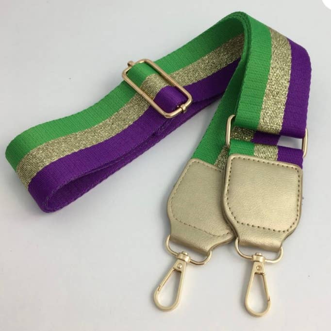 Mardi Gras wide purse strap for wholesale by SongLily