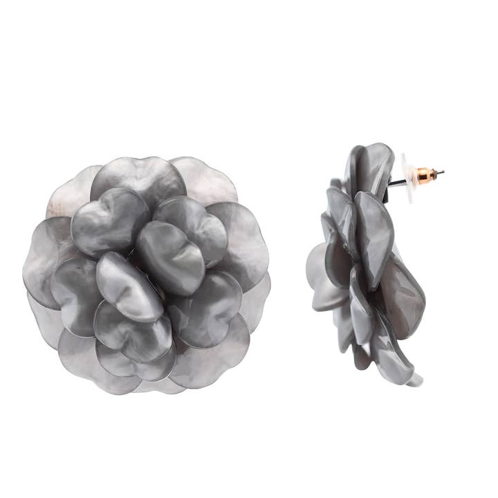 AMORINO SRL - Wholesale Stud/Post Earrings - FLOWER BUTTON EARRINGS - FT2464A3071