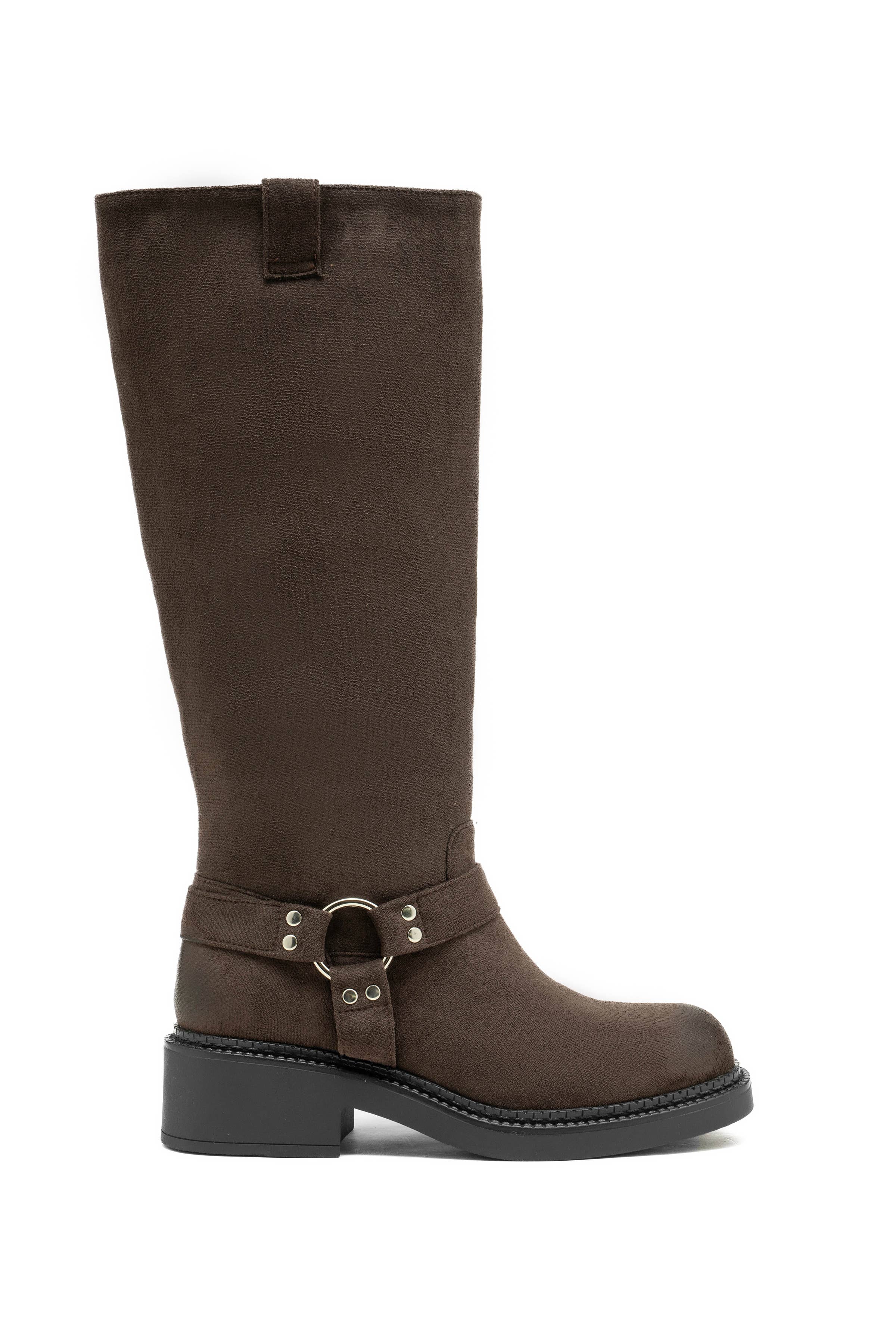 C'M PARIS - Wholesale Boots - Women's - Studded Harness Biker Boot 683564