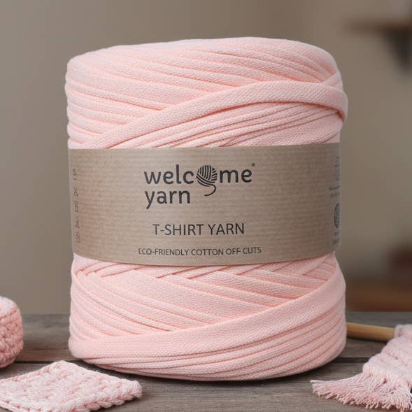T-shirt Yarn Salmon Pink for wholesale by WelcomeYarn