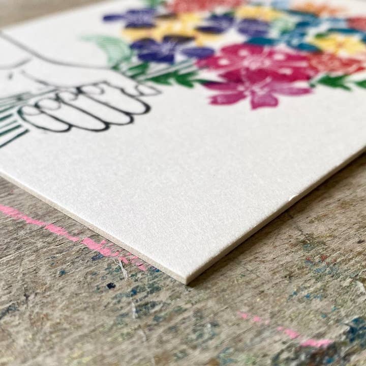 kuki – Engroshandel Postkort – "Blomsterbuket" kuki postkort 10-sæt5