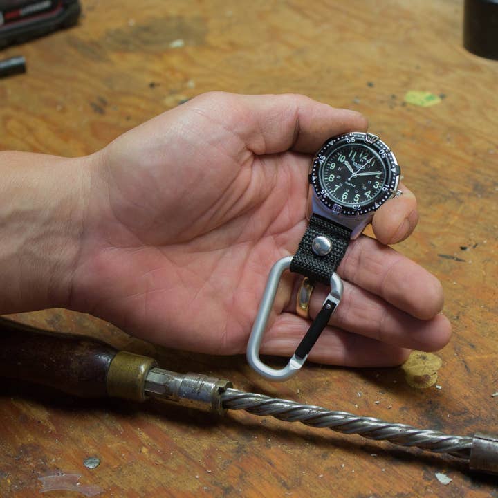 Dakota (Dakota Watch Company) - Wholesale Pocket Watch - Men's - Backpacker Clip Watch, Analog Watch, Nylon Fob,Military Dial