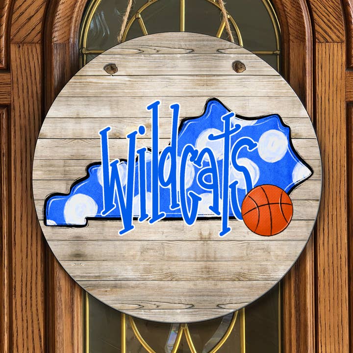 KY Wildcats Basketball Türhänger aus Holz für den Großhandel von Joetta Marie