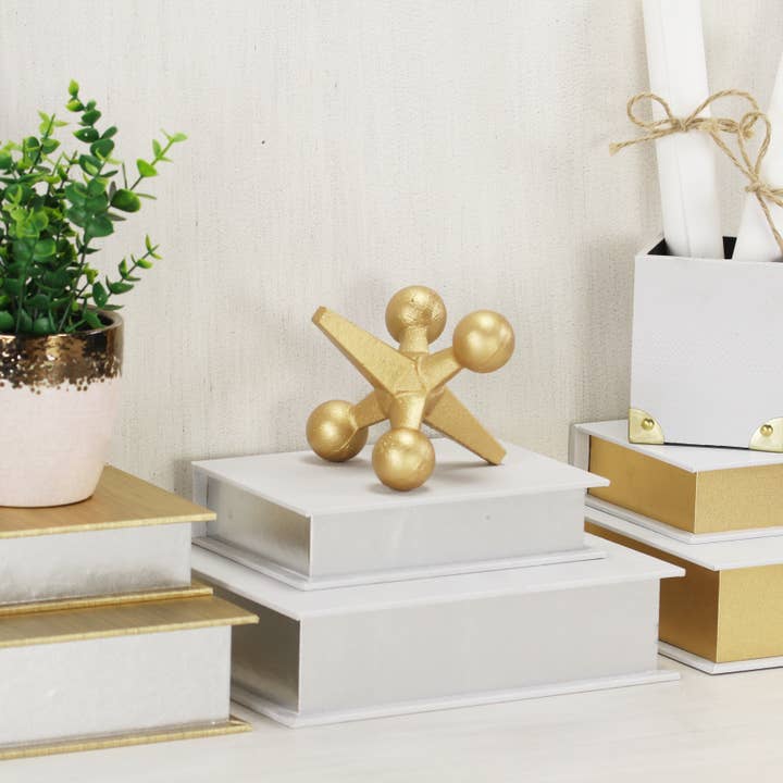 Cheungs Home Decor – wholesale Decorative tabletop object – Calix Golden Cast Iron Jack12