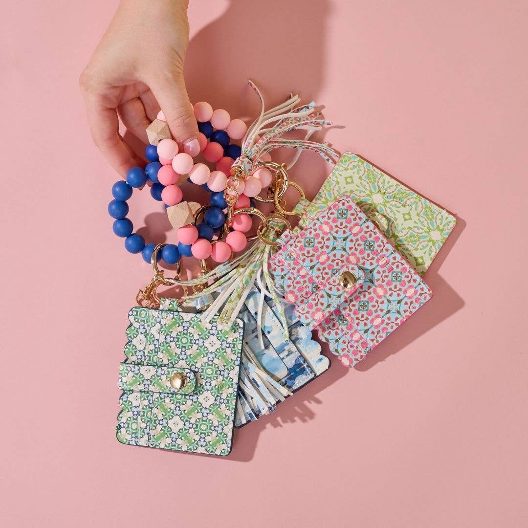 Laura Park Designs – wholesale Keychain bracelet – Lagos Blush Keychain Wristlet Wallet2