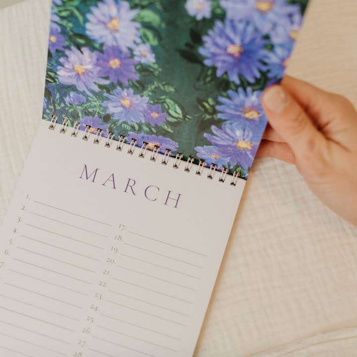 WLDFLWR Studio - Venta al por mayor Calendario - Calendario Perpetuo Floral, Calendario de Cumpleaños, Calendario de Pared