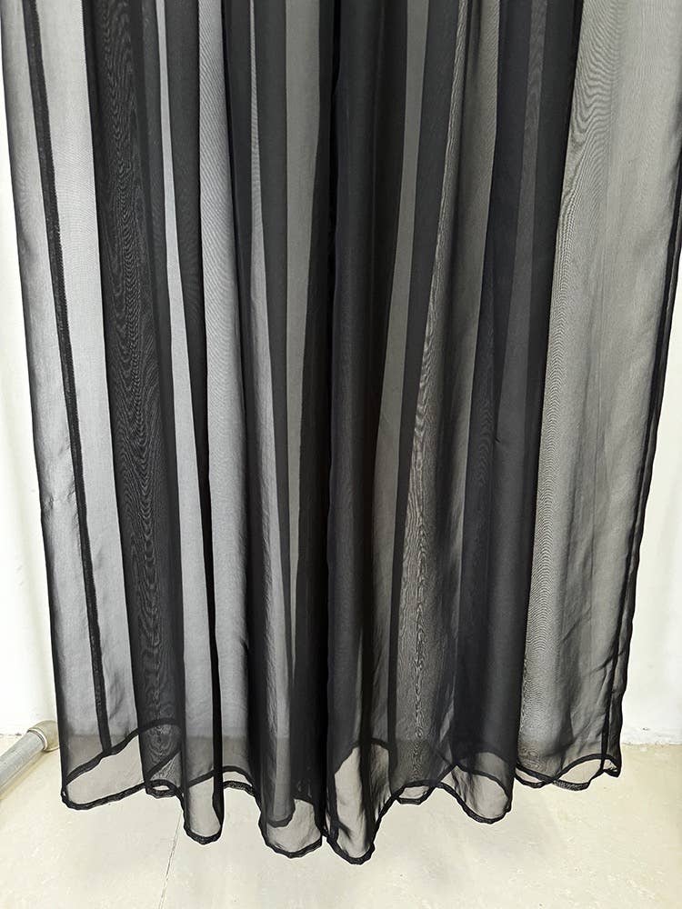 Black 4Y Mesh Stitching Beaded Suit Jacket with Chiffon Trousers for wholesale on Faire15