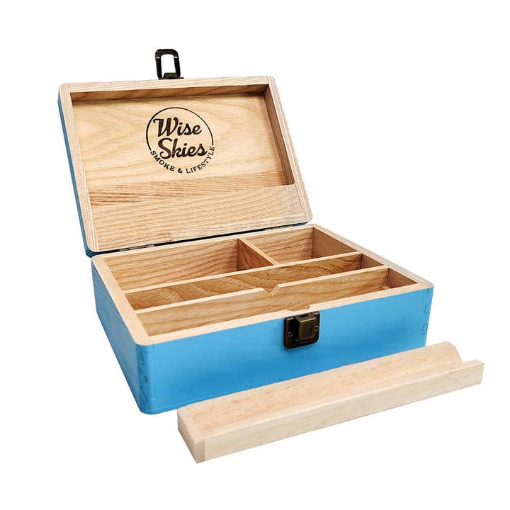 Blue Large Rolling Storage Box Latch Ashwood Accessory Gift for wholesale by SFW Trade